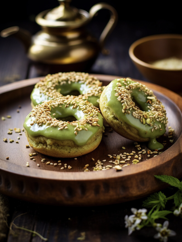 Donuts de Matcha & Sésamo Tostado